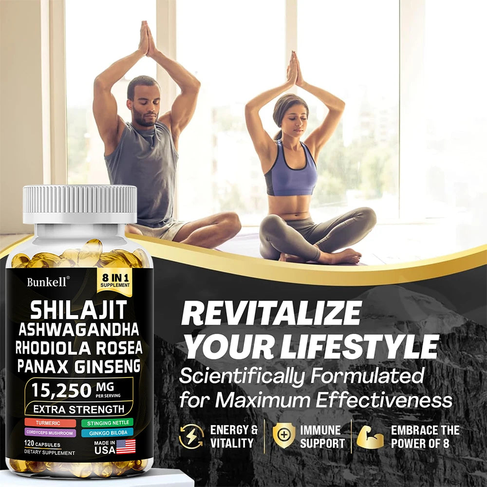 Shilajit Capsules with Ginseng Ashwagandha
